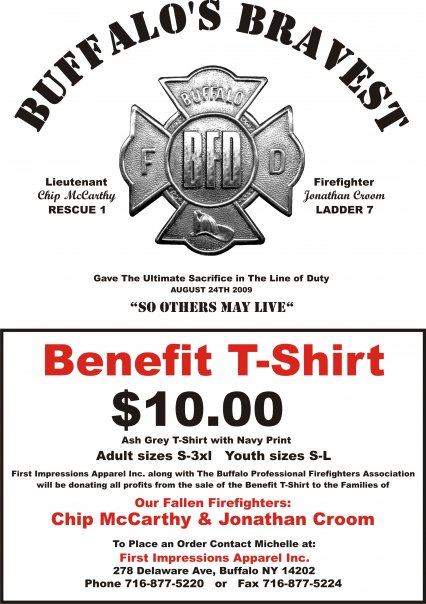 buffalo firefighters croom and mccarthy shirt