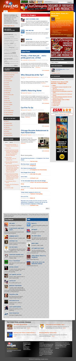 Throughout the homepage for FireEMSBlogs.com there are various ways of seeing content, popular content, and the newest content from the individual blogs in the community.