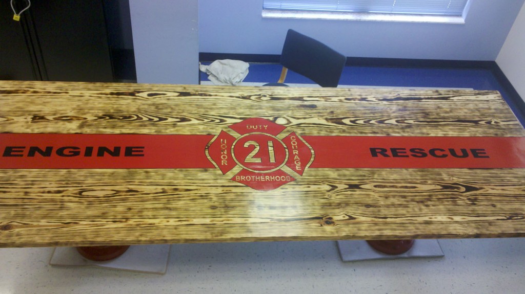 custom fire station kitchen table