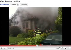 homeowner videos own house fire
