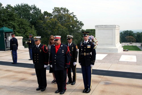 The wreath laying at the Tomb of the Unknown Soldiers