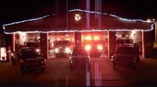 fire truck christmas light show video on fire critic